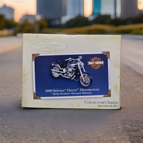 Hallmark Keepsake Ornament 2000 Softail Deuce Harley Davidson Motorcycle 2005 - Picture 1 of 5